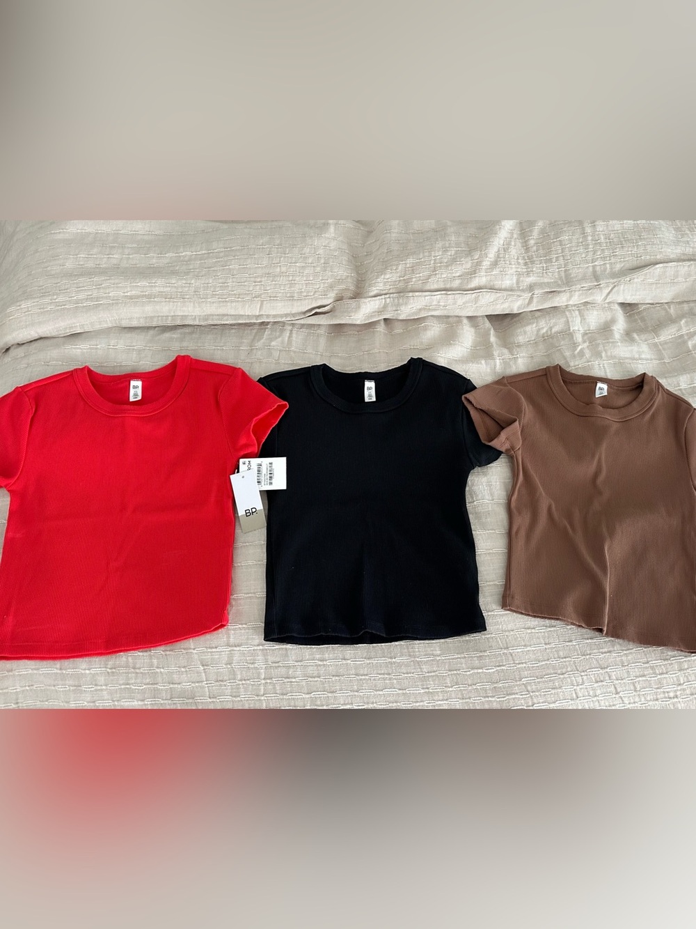 BP Trio of Three Ribbed Short Sleeve Tees for Girls/Teens